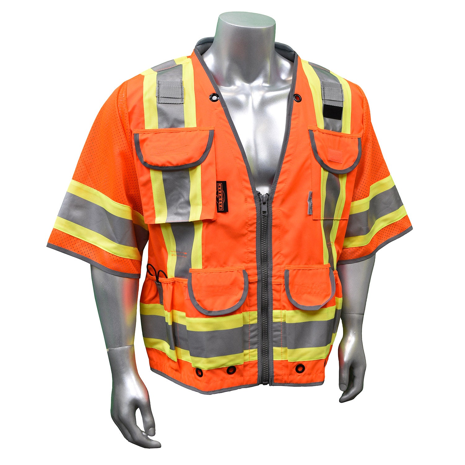 Radians SV55-3ZD Class 3 Heavy Woven Two-Tone Mesh Engineer Safety Vest
