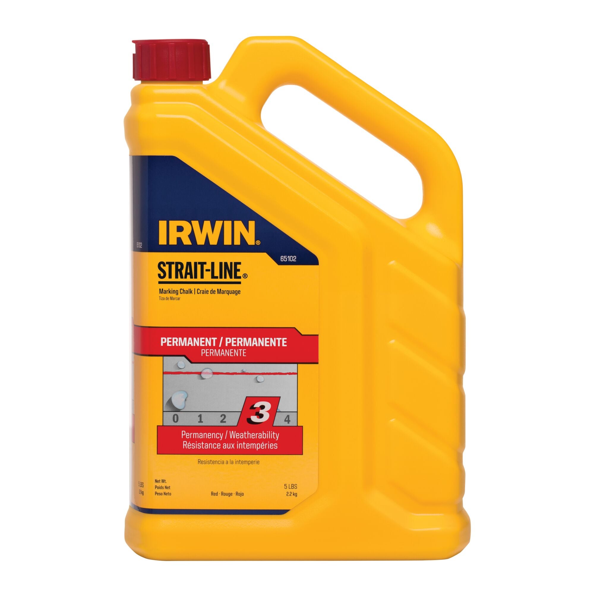 Irwin 65102 Red Permanent Chalk 5 Lb