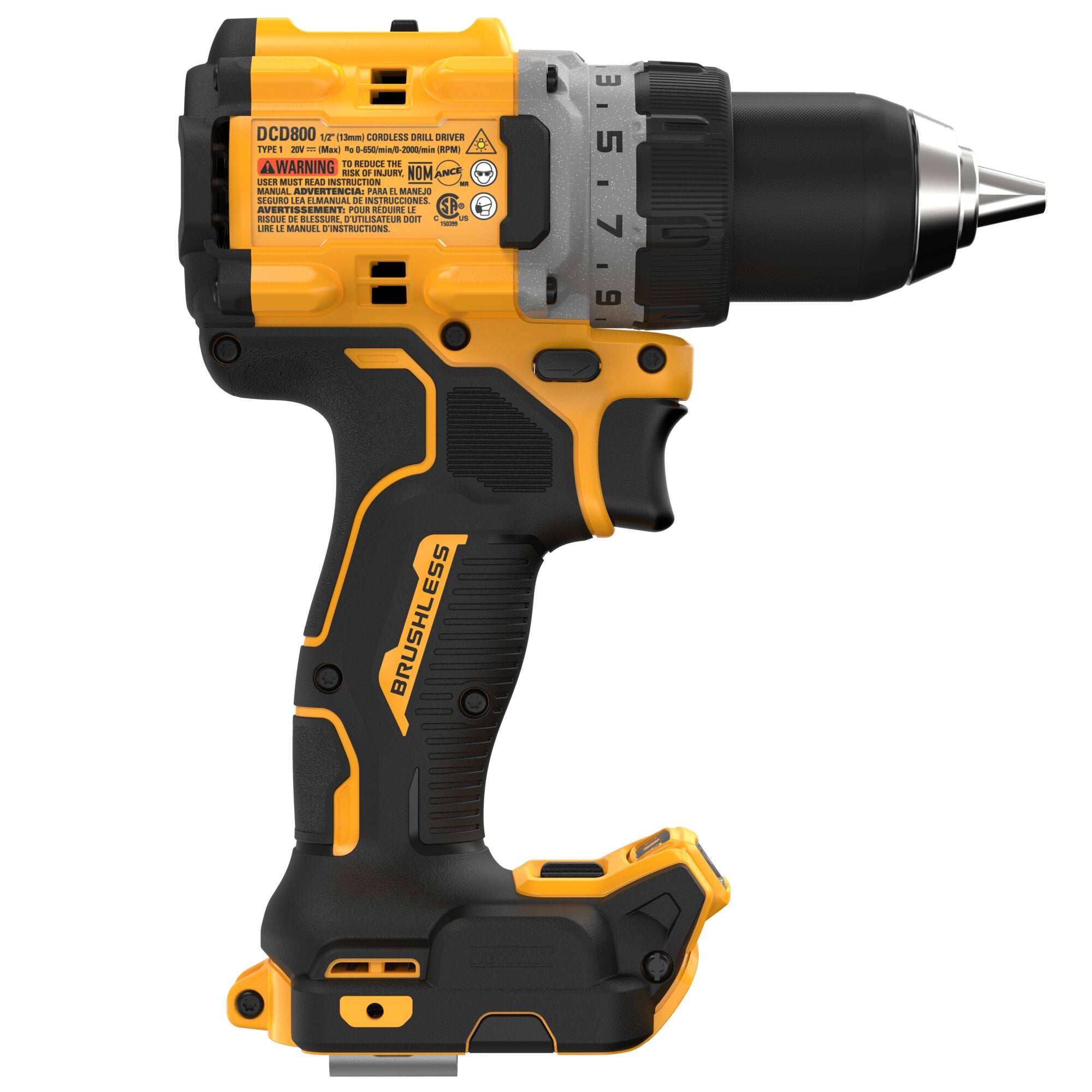 DeWALT DCD800B 20 volt XR Brushless 1 2