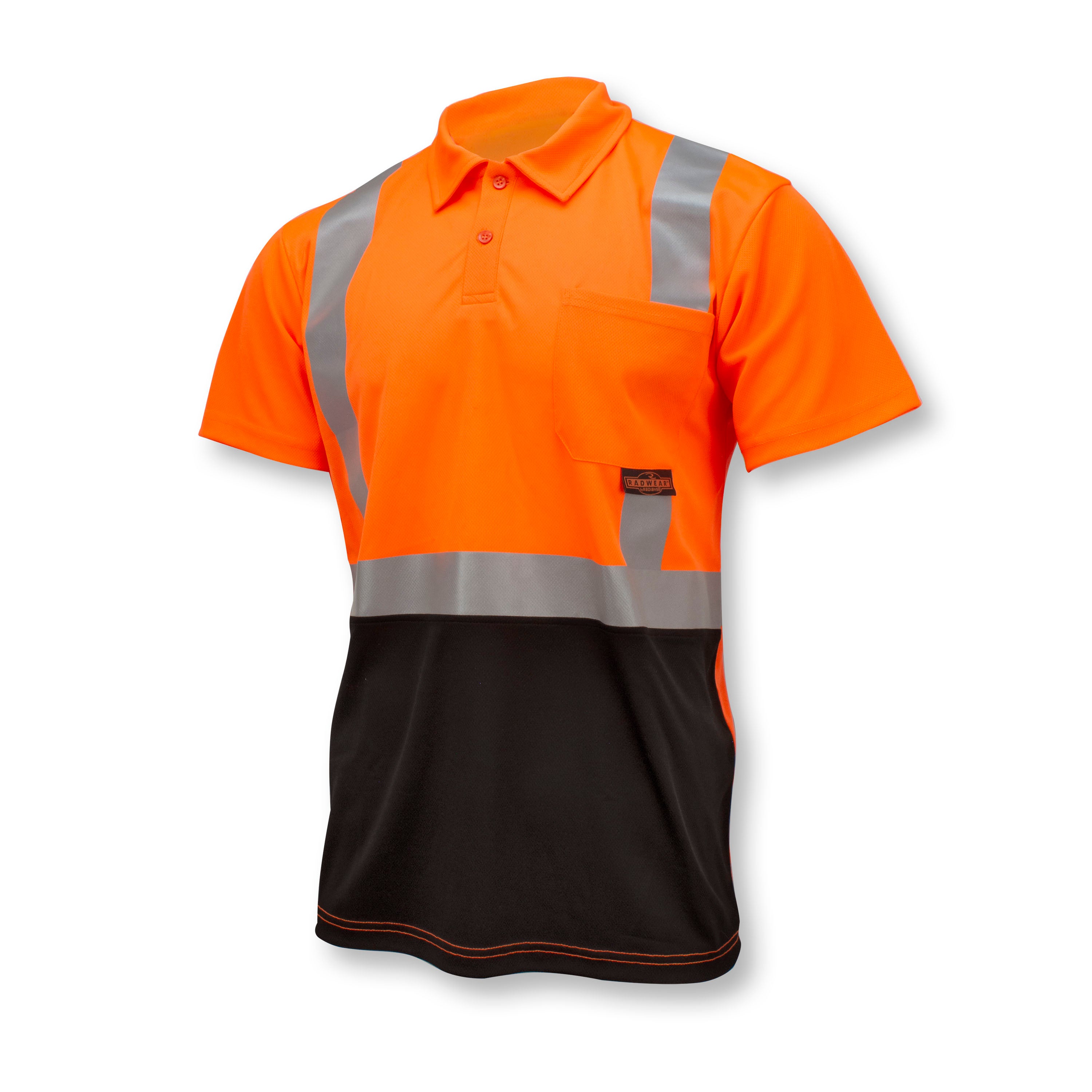 ST12B Class 2 High Visibility Color Blocked Safety Short Sleeve Polo Shirt