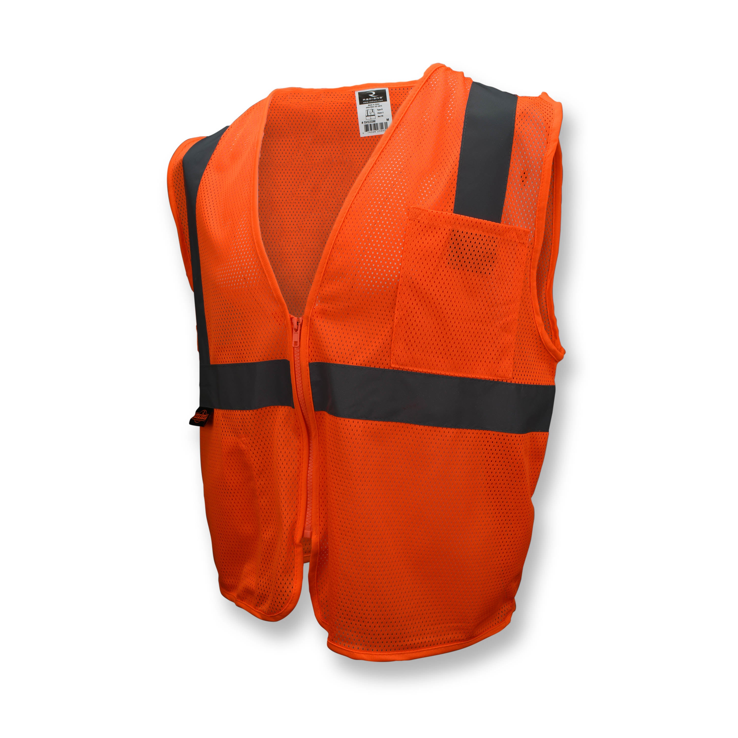 Radians SV2OM Class 2 Orange Mesh Economy Safety Vest